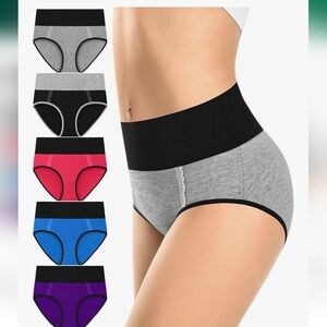 MISSWHO Cotton High Waisted Underwear Soft Stretch Breathable Full Coverage. New